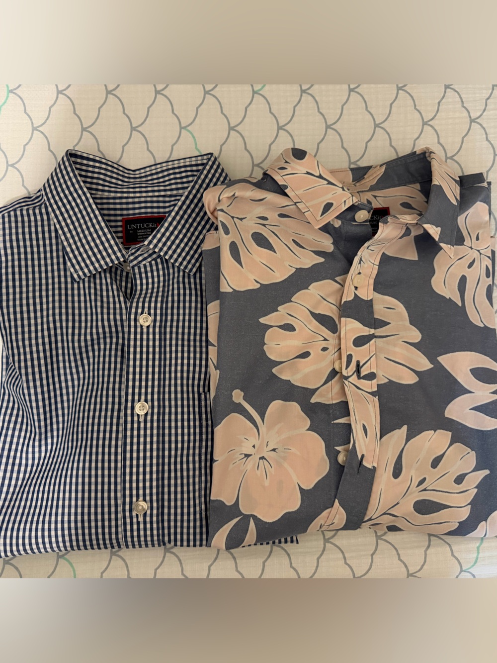 UNTUCKit Men's Short Sleeved Button-Down Shirts - Bundle of 2